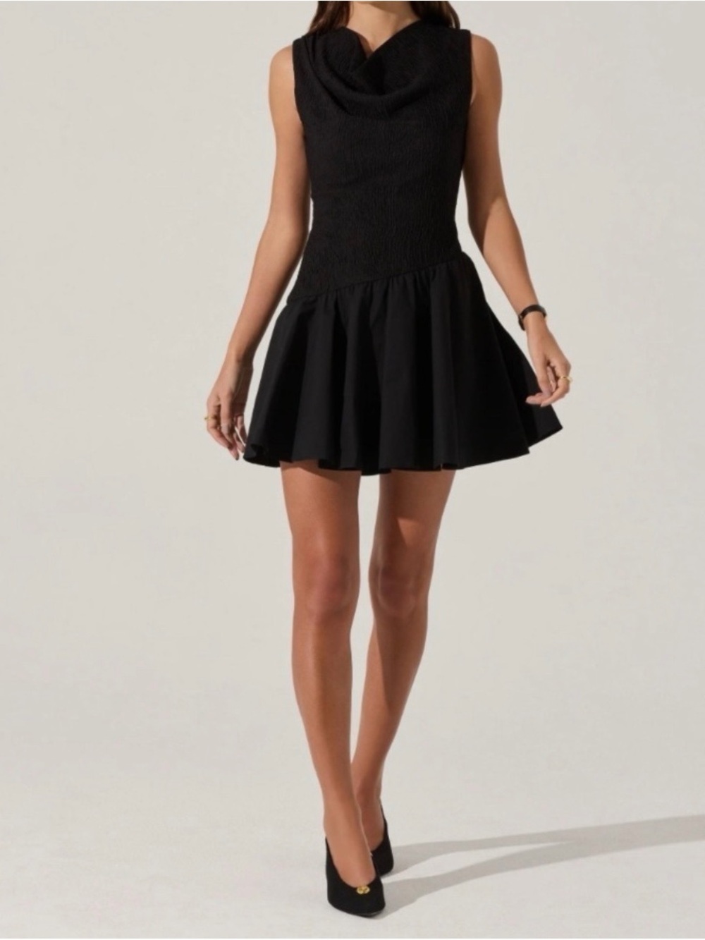 ASTR the Label Sleeveless Cowl Neck LBD NWT
